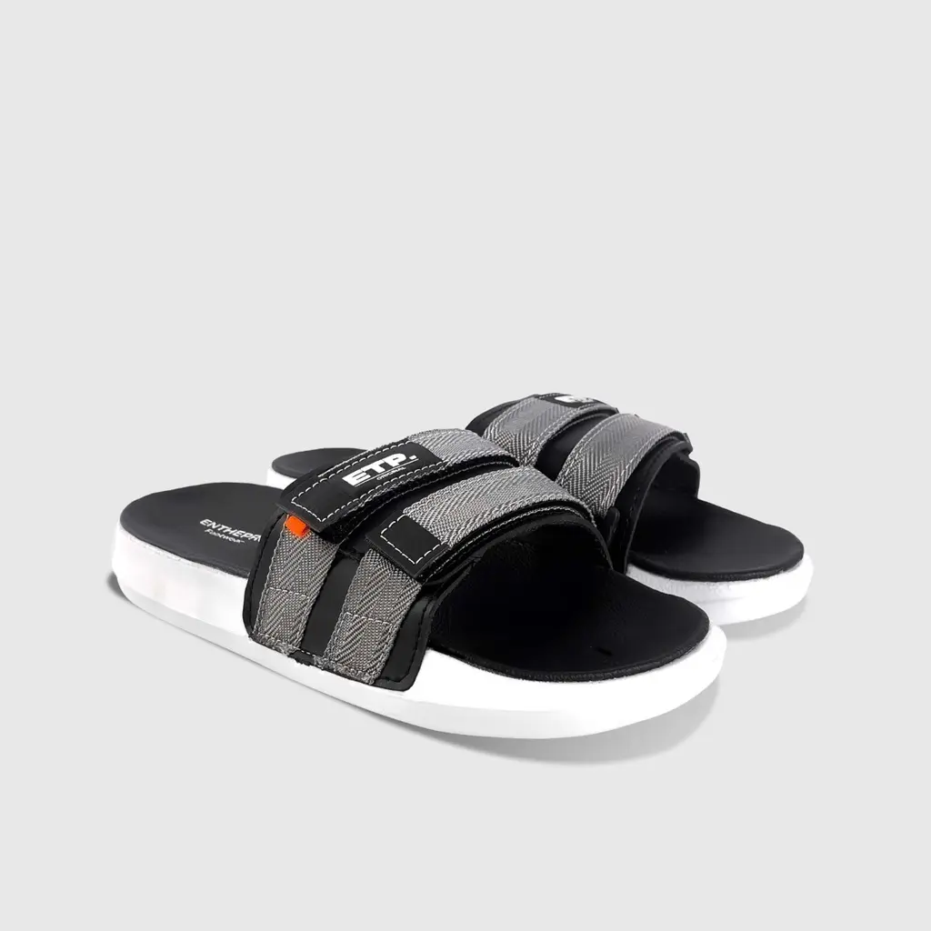 ENTHEPRO - Slippers ETP Strap Grey Sandal Slide Pria Sandal Pria