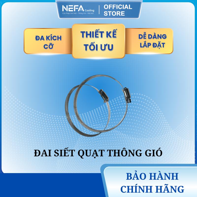 Đai siết inox ông mềm quạt thông gió D100,125,150,200,250,300, phụ kiện thông…