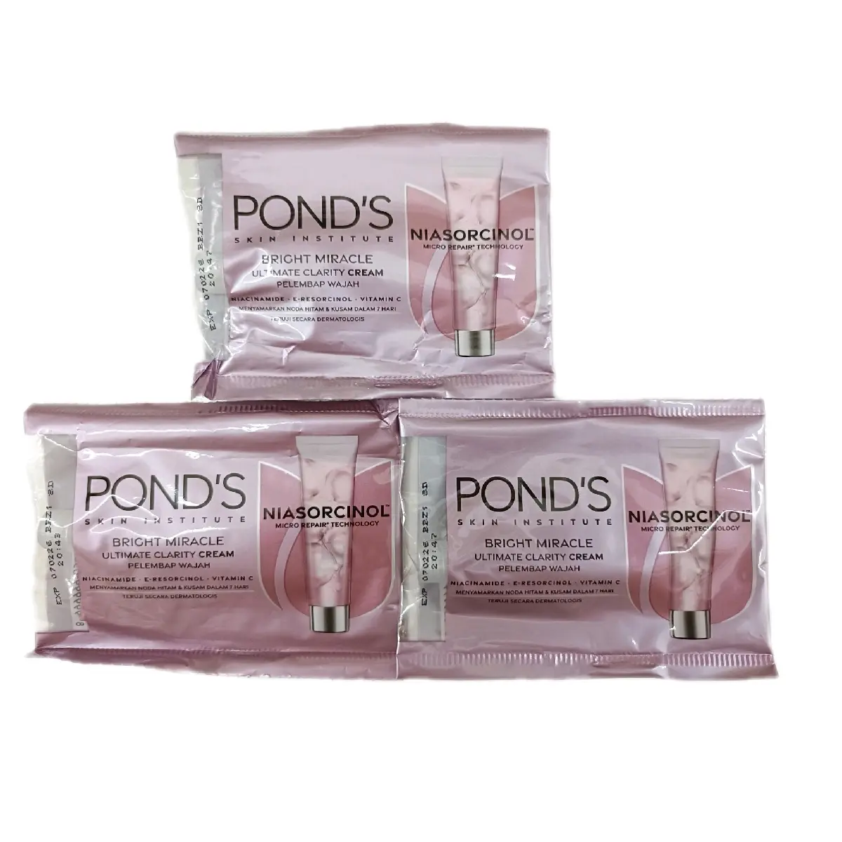 (3pcs) POND'S BRIGHT MIRACLE UC KRIM 7.5 gr Mencerahkan Wajah Pelembab