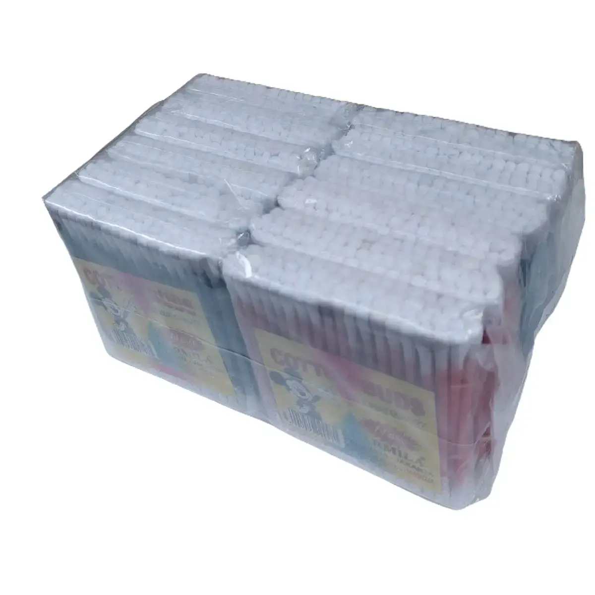 1 Pak Isi 12 Saset Cotton Bud Dewasa Balok 4 Baris Bantalan Kapas Pembersih Kotoran Telinga Ear Removal 64 PCS