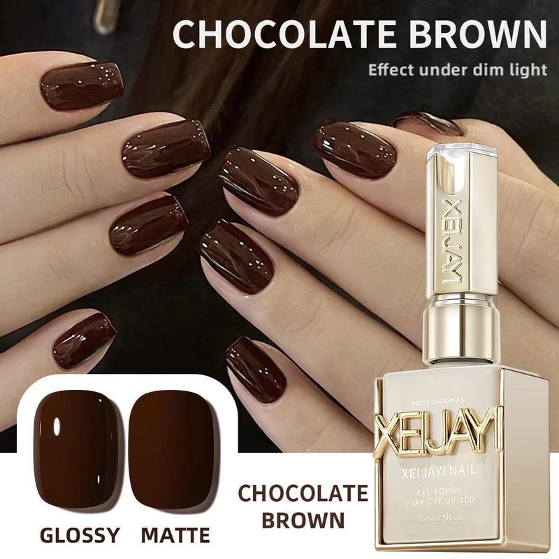 Sơn gel hot màu nâu chocolate xeijayi 