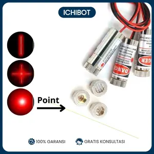Adjustable Laser Tube Head 5mW Red Merah - Point