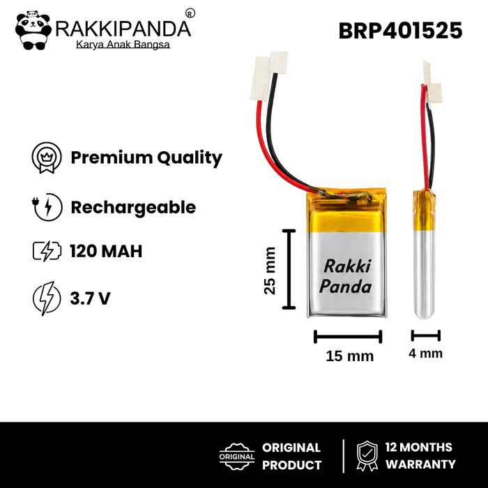 Gambar RakkiPanda Baterai Pouch Universal Li-Po 3.7V 120mAh Tanpa Soket dari Rakki Panda Indonesia Kota Administrasi Jakarta Pusat Tokopedia