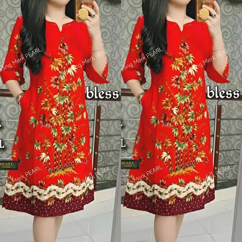 Tunik Batik Kantoran Standar Ld 106cm 5