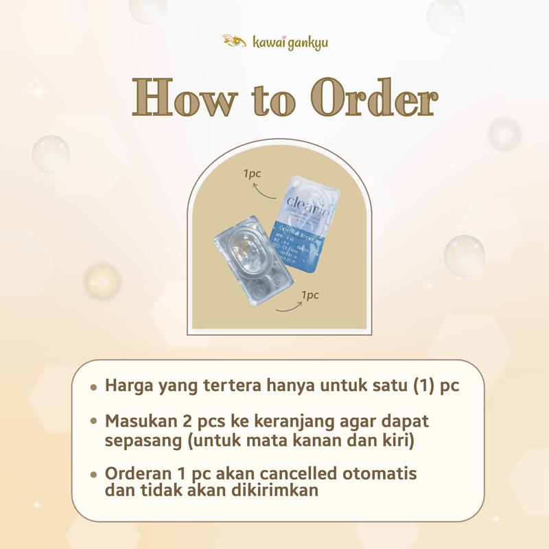 KawaiGankyu Softlens - Clearie Queen Golden Brown Contact Lens (1pc/SETENGAH PASANG) 5