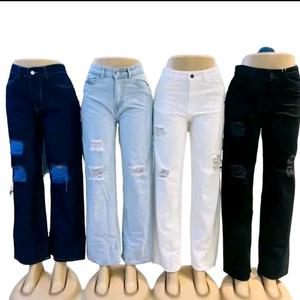 Ladies Long Plazu koyak/Ripped. Premium Quality 26 to 36 Size Stock Available Denim jeans