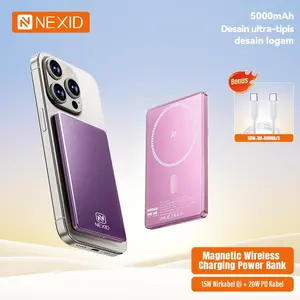 NEXID PowerBank Magsafe 20W Wireless Fast Charging Type C PD 5000 mAh Power Bank Magnetic