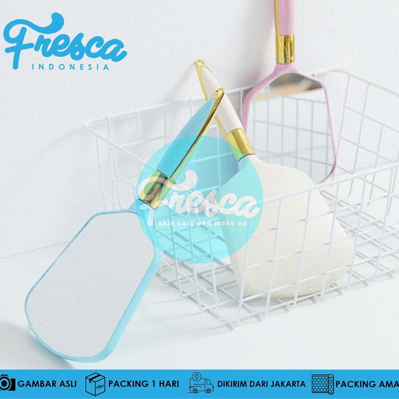 Kaca Mirror Aesthetic Cantik Eyelash / Kaca Rias / Kaca Make Up / Mirror Meja Gagang Pastel Astetik  Warna Aesthetic Pastel 6