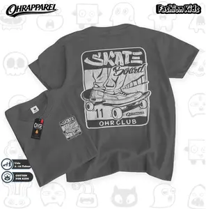 OHRAPPAREL - Kaos Anak SKATE Ohr Club Raster Bahan Cotton Distro Adem untuk Anak Tidak Panas