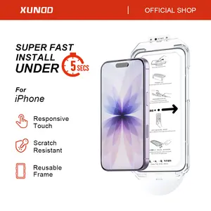 XUNDD Tempered Glass Privacy Glossy Untuk Iphone 17 E PRO PROMAX AIR 16 E PLUS PRO PROMAX 15 PLUS PRO PROMAX 14 PLUS PRO PROMAX 13 PRO PROMAX Anti Dust /AntiGores Kaca/ Full Cover Screen Guard/ Easy Install Full Cover