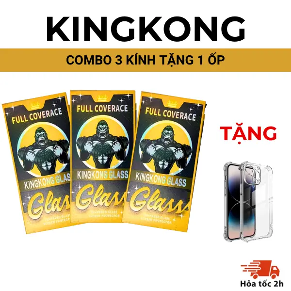 Kính cường lực KINGKONG TC khung tự dán tiện lợi chống va đập iphone X XSM 11 12 13 14 15 16 promax