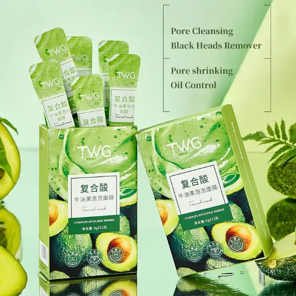 TWG Complex Sour Avocado Bubble Facial Mask - Masker Wajah dengan Busa Ekstrak Alpukat 2
