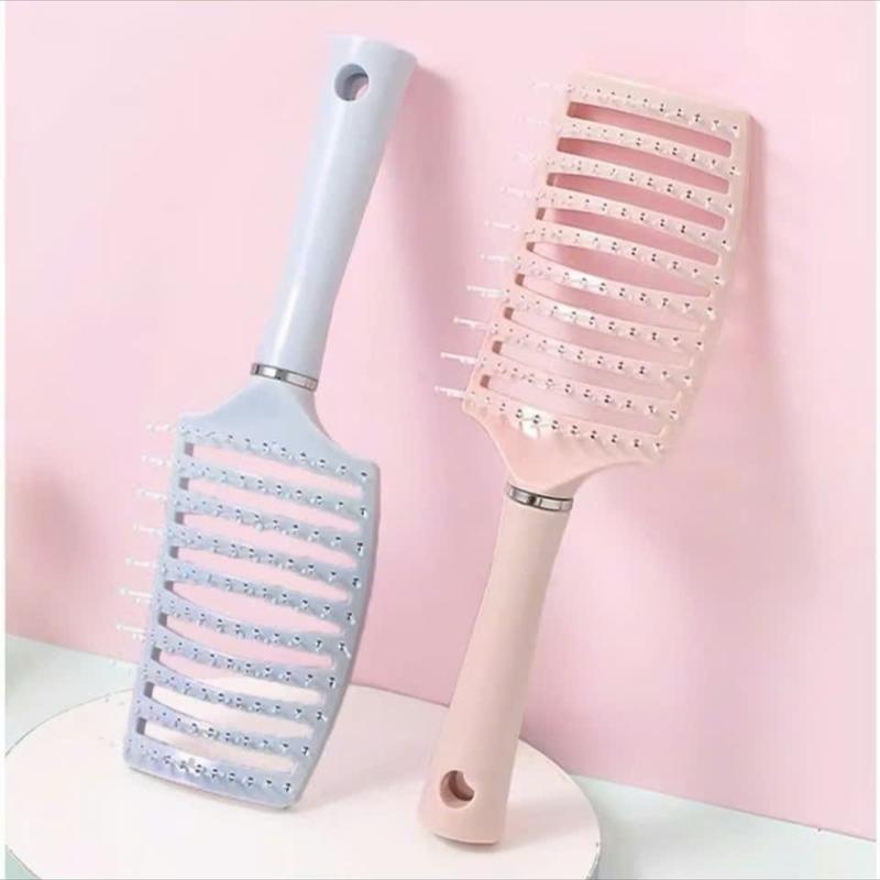 [ MÀU NGẪU NHIÊN ] LƯỢC GỠ RỐI TÓC NHỰA ABS DẺO DAI THIẾT KẾ VÒNG CUNG LÀM XOAN TẠO KIỂU MASSAGE GỠ RỐI TÓC 1
