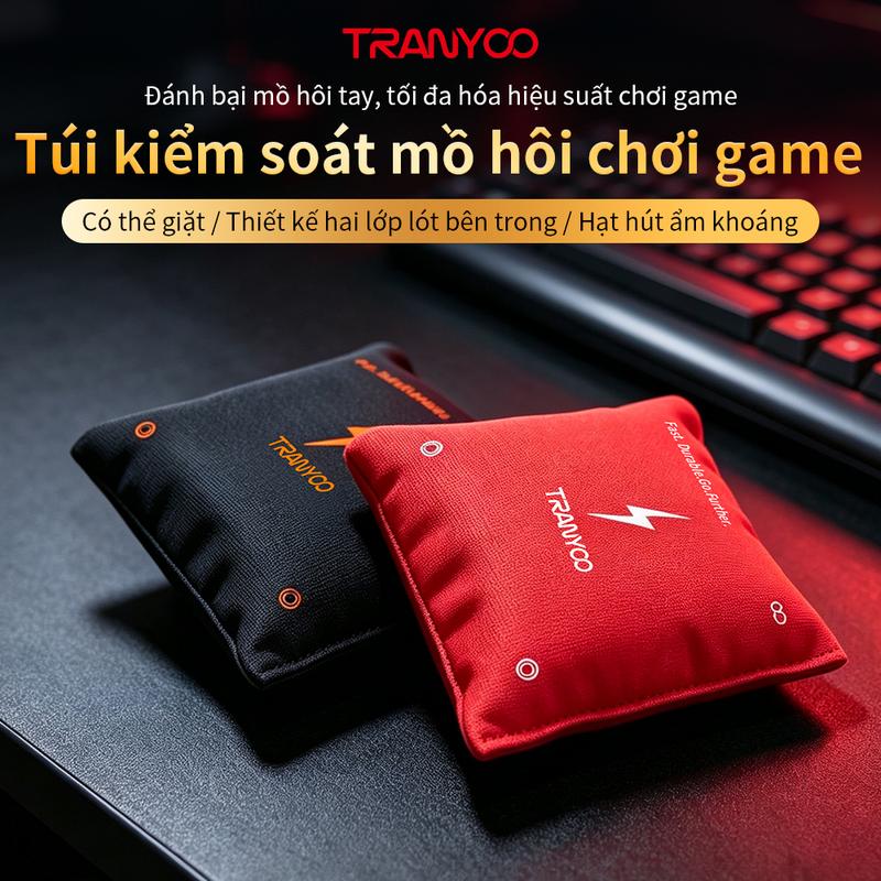 Túi thấm mồ hôi tay TRANYOO SH-01 dành cho chơi game, hấp thụ nhanh mồ hôi tay, chống trượt hiệu quả, ngăn mồ hôi dính tay ảnh hưởng đến thao tác sử dụng chuột.Sử dụng chất liệu thoáng khí, nhẹ và thoải mái, không gây bí tay, dễ dàng mang theo.Có thể giặt