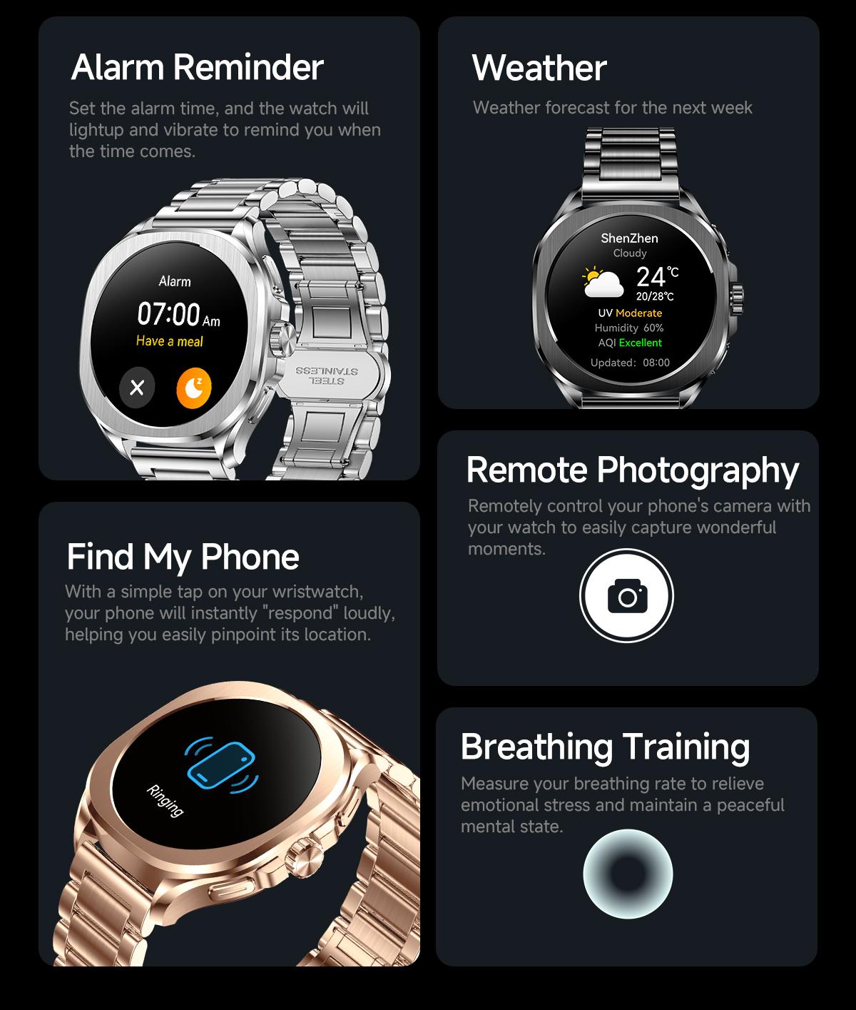 Aolon Cube AGPS Whatsapp Reply Jam Tangan Pintar Pria Layar AMOLED 1ATM Tahan Air 140 Mode Olahraga & Sensor Denyut Jantung Generasi Ketiga Smartwatch