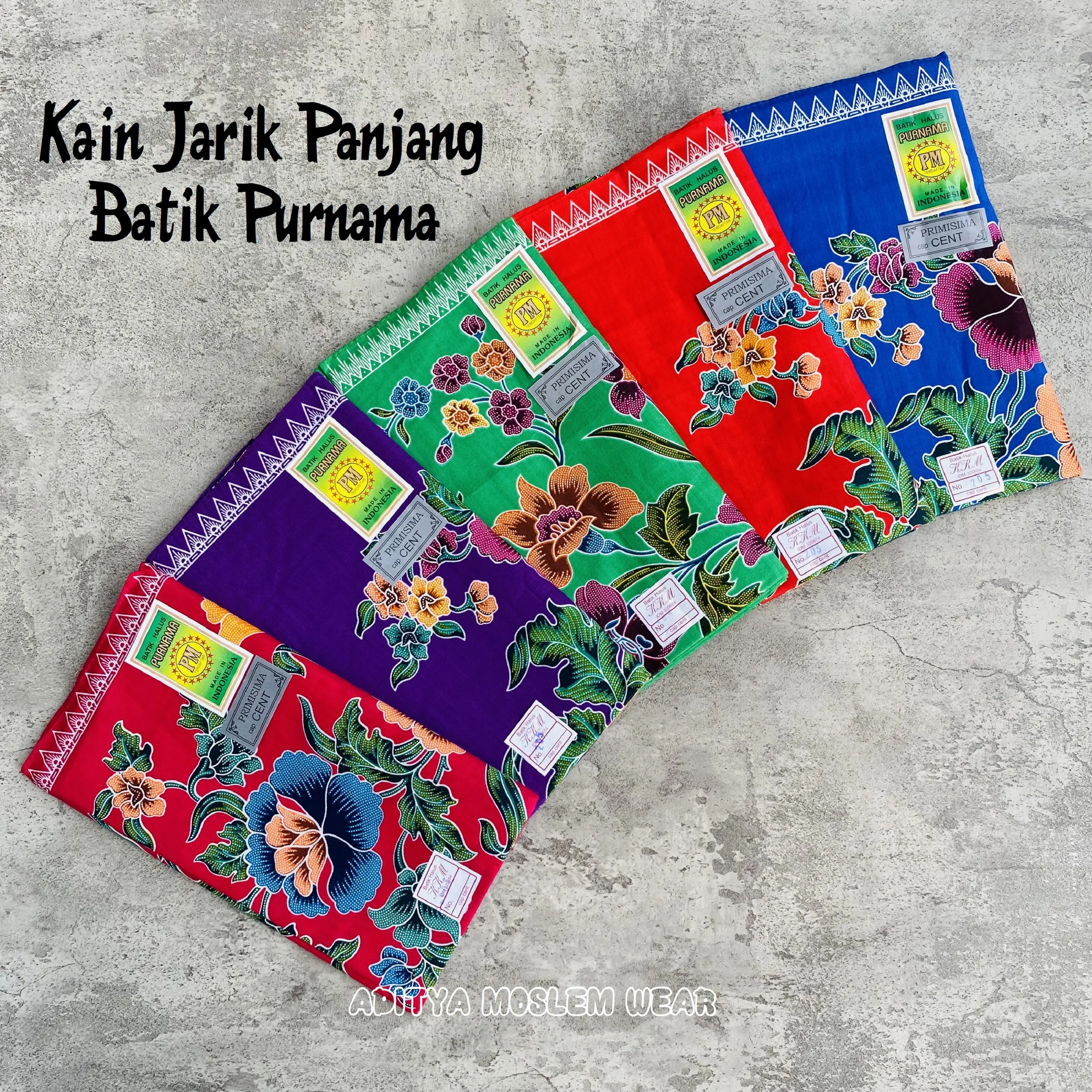 Kain Panjang Batik Halus Cap Cent PM Purnama Kebat Jarik Samping Motif Maskot Kebaya
