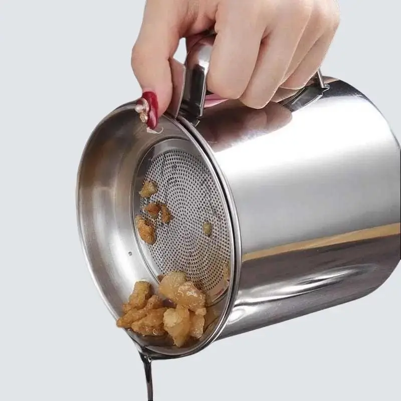 (CP) Saringan Minyak Wadah Penyaring Minyak Goreng Tempat Penyimpanan Minyak 1.3 Liter Peniris Minyak Kitchenware