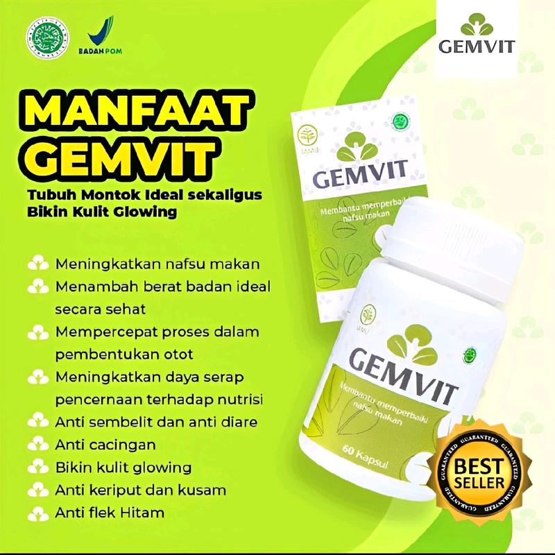 [PROMO KEMERDEKAAN] GEMVIT-Isi 30 Kapsul BPOM HALAL 1