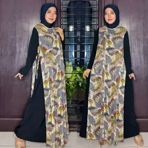 serunihijab outer tile tutu motif Muslim Cardigan Wanita
