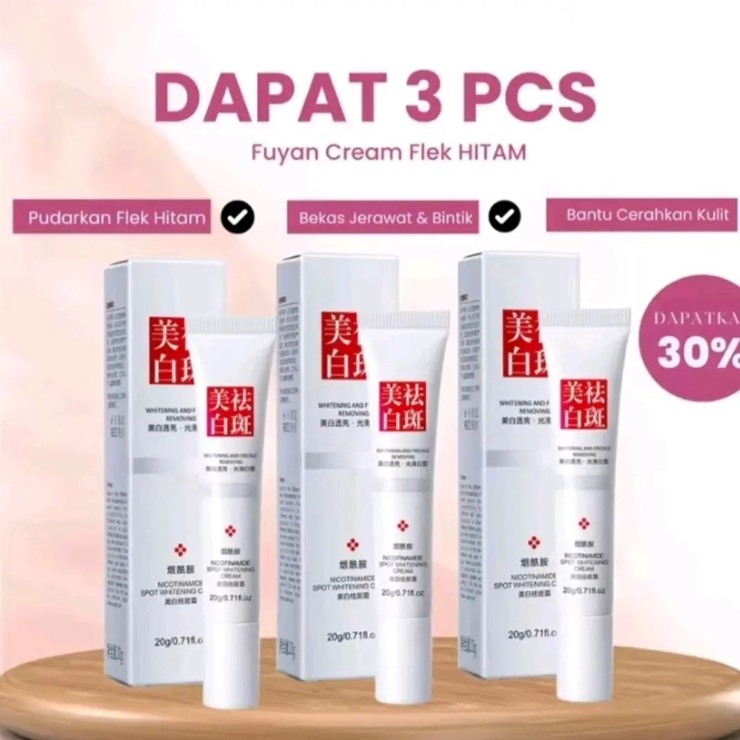 [PAKET HEMAT 3 PCS] cream Fuyan Mencerahkan Kulit untuk Wajah - Pelembab