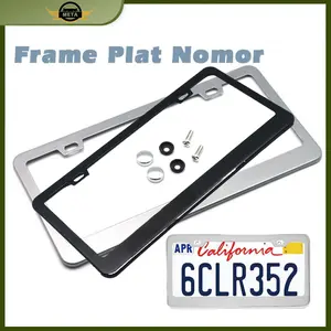 [Meta] 2pcs Frame Plat Nomor Mobil/Frame 31*16cm Plat Nomor Kendaraan Bahan Stainless Car