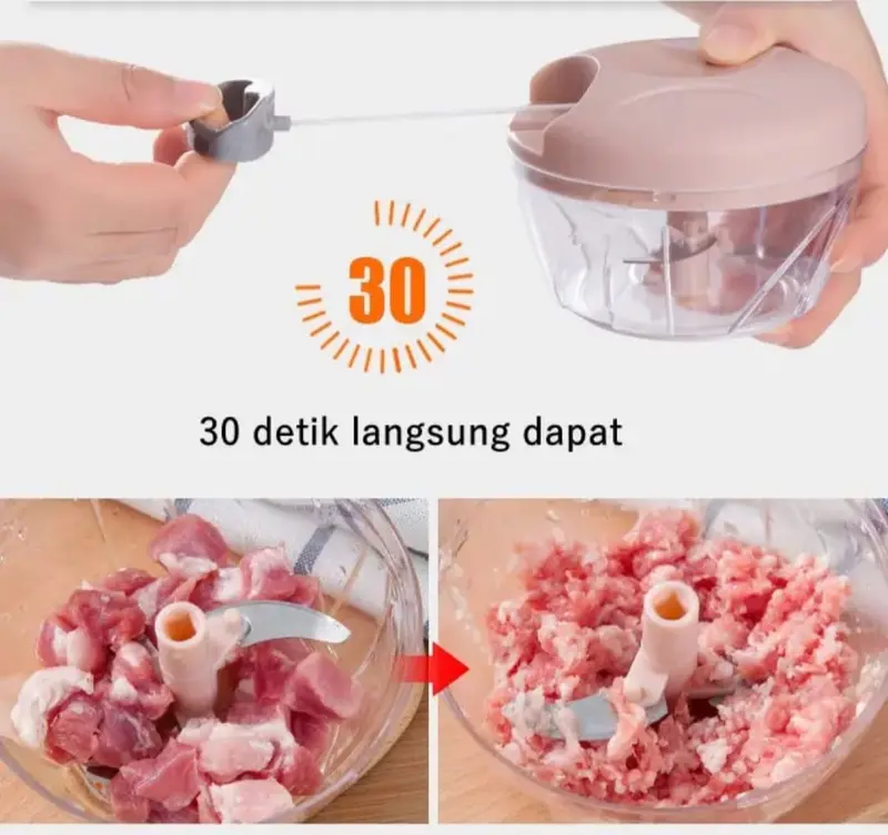 (COD) BLENDER CHOPER MANUAL SPEEDY TARIK TANGAN - Pemotong Daging Buah Sayur 3