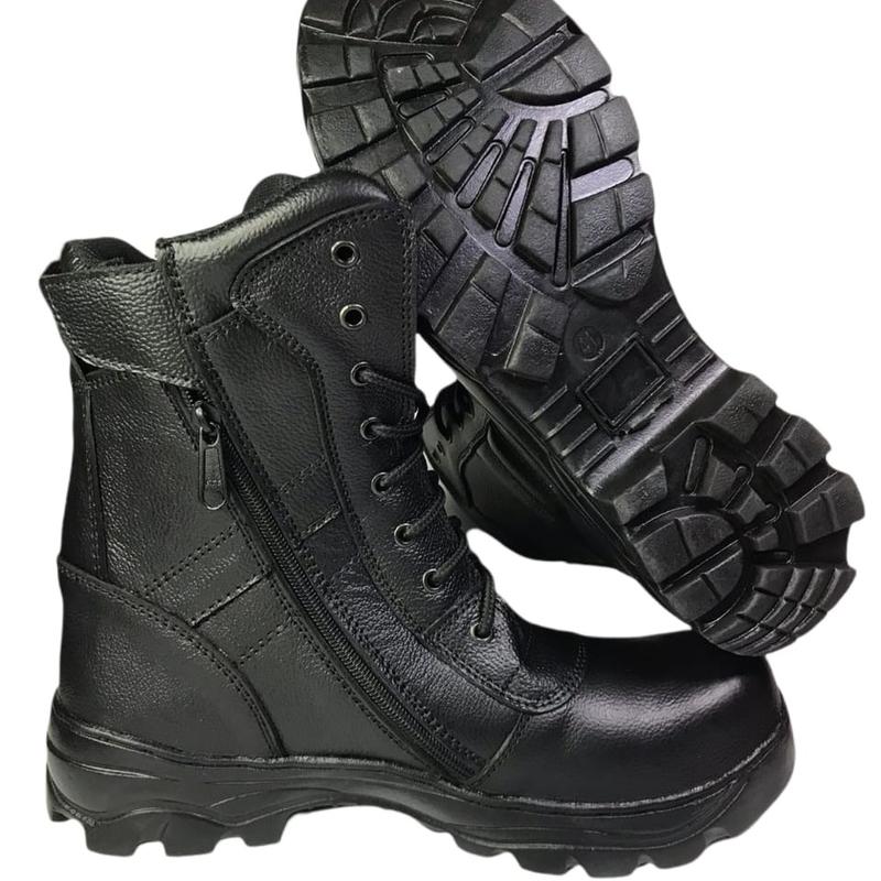 Sepatu Safety Boots PDL Pria Ujung Besi Sefty Shoes Model Krisbow Jogger Asli Kulit Hitam Spatu kerja Lapangan 0