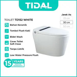 Ramadhan Home Sale TIDAL Toilet / Kloset Duduk Soft Close Tidal TD152 White