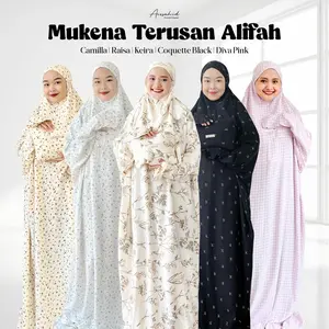 Aissah.id Mukena Dewasa Terusan Alifah Series Bahan Rayon Viscose Premium Cantik All Size Lingkar Dada 180cm Panjang 200cm Mukenah Travel Jumbo Muslim Bisa COD Katun
