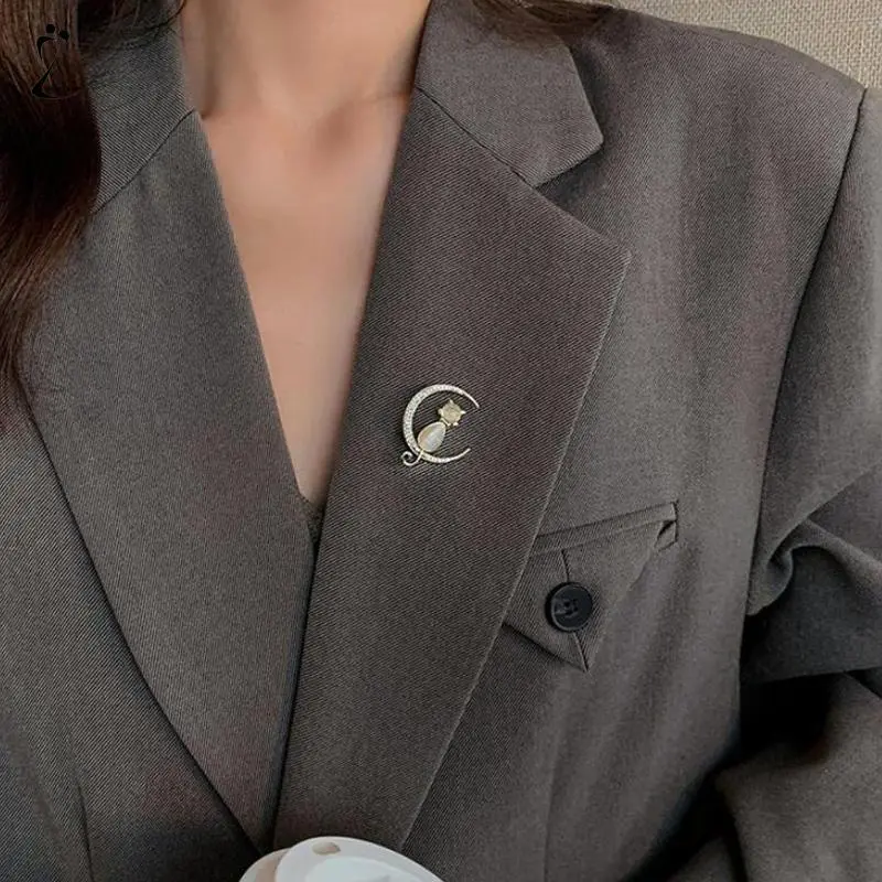 【lingerly】Perhiasan Fashion Kupu-kupu Bros Mutiara Bros Pin Berlian Imitasi Breastpin untuk Wanita Hijab Z 5