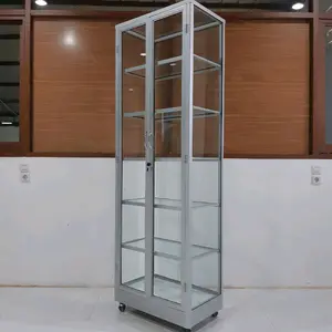 RAK SERBAGUNA ALUMINIUM DAN KACA PREMIUM 6 SUSUN 60x40x193 CM DAN 70x40x193 CM ALUMINIUM WARNA SILVER FULL KACA POLOS 5 MM LRSGP 906 60x40x193 CM DAN LRSGP 906 70x40x193 CM LEMARI RAK SERBAGUNA ALUMINIUM PREMIUM 6 SUSUN 60 CM DAN 70 CM