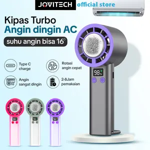 【COD】Jovitech FN52 Pro High Speed Kipas 5 Level Kecepatan Semiconductor Wind Kipas Angin Digital Display Adjustable Turbo Kipas Tangan