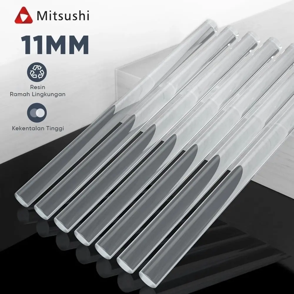 Mitsushi Stik Lem DIY Lem Tembak Bening- Merekat Kuat Cepat Kering Perkakas Resin