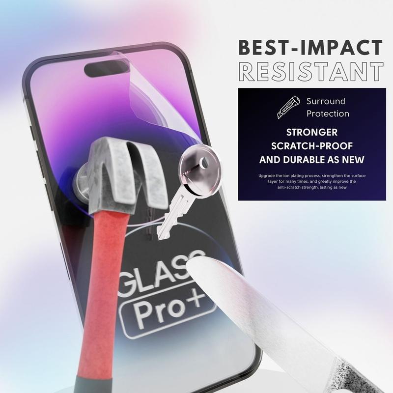 For TECNO SPARK 20 PRO PLUS 20 PRO+ - Hybrid Glass Hydrogel Full Cover Depan Belakang Anti Gores Premium Screen Protector Glossy Glass Pro - NOT Tempered Glass Matte Anti Gores Kaca Anti Crack Privacy Easy Install Gorilla Glass Anti Static hg-clear-carbon 2