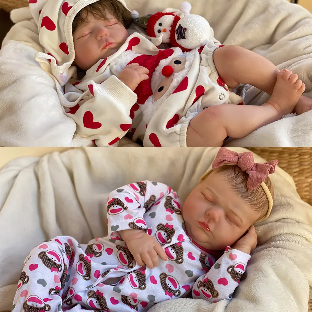 20inch Reborn Dolls Baby Realistic Handmade Soft Vinyl Newborn Doll Educational Toys Xmas Gifts