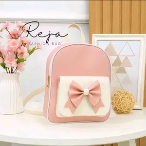 Zevan Tas Ransel Wanita Mini / Tas Gendong Wanita Fashion Korean Stylish Bahan Sintetis Kulit Backpack Cewe