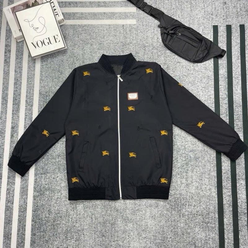 Áo Khoác Gió Bomber B,B,R Thêu Ngựa Và Chữ Chất Vải gió llogo Da Xịn Cổ Gấu Tay Áo Bo Gân Thời Trang Nam