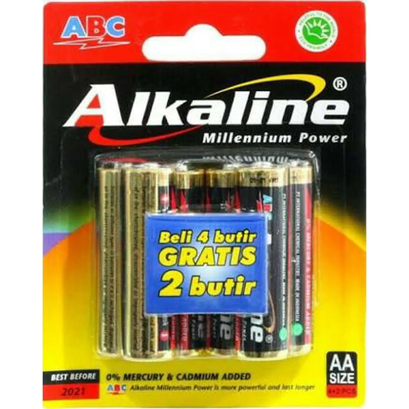 Baterai ABC Alkaline AA 4+2 / Baterai jam A2
