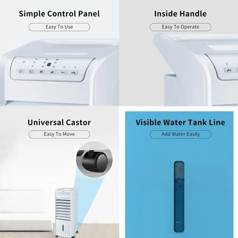 [TURUN HARGA] Midea Air Cooler 6L - Free Two Ice Pack/AC Portable 1 2 Pk Low Watt/Hadiah Gratis/Remote Control/Timer 7 Jam - AC100-A 7