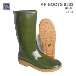 Sepatu AP boot 9303 Hijau Panjang Ukuran Jumbo 38 sampai 45 Tahan air
