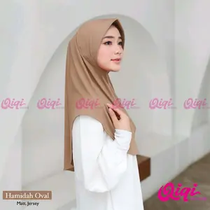 [Qiqi hijab] HAMIDAH OVAL grade A.. ''jilbab daily'' hijab instan oval.. kerudung instan jersey
