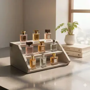 Rak Parfum Modern untuk Kosmetik dan Parfum dengan Desain Elegan dan Fungsional