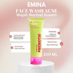 EMINA Bright Stuff for Acne Face Wash 100ml - Facial Wash Acne - Sabun Cuci Muka Kulit Berjerawat Berminyak hydrating pembersih wajah Bruntusan Niacinamide Membersihkan Kotoran