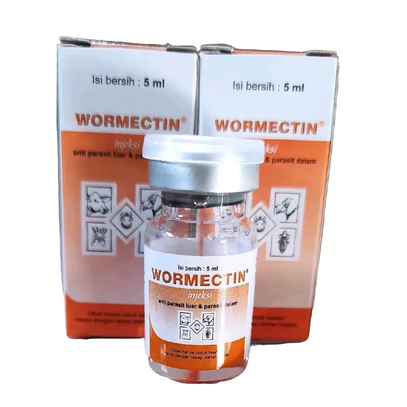 Wormectin 5ml+Spuit Ampuh Atasi Jamur Parasit Obat Scabies Demodex Gudik Kutu Cacing Kucing Sapi Anjing Kambing 0