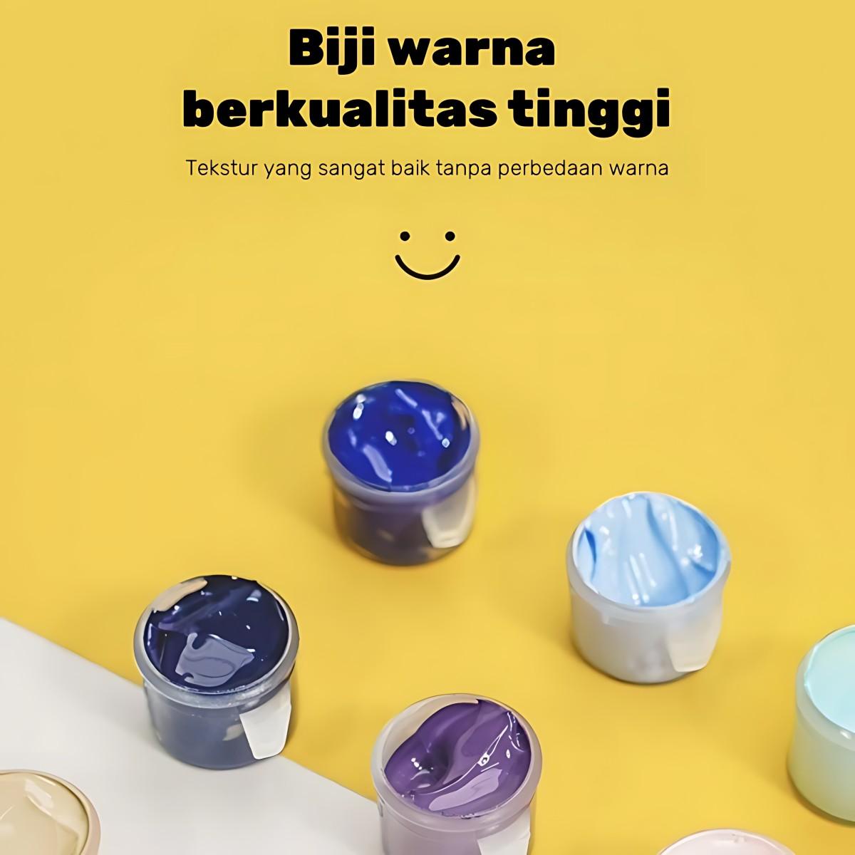 Halo Paint by Numbers Kit Lukisan Akrilik Cat Kanvas Kayu Paint by Numbers Painting 20x20cm - Stationery