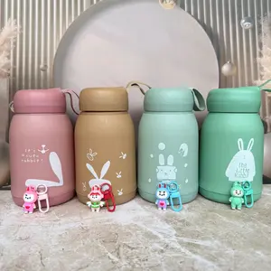 Tumbler / Botol Minum Kelinci Rabbit Kaca Free ( Boneka Labubu) Botol Minum Cantik Lucu Mewah Murah Berkualitas