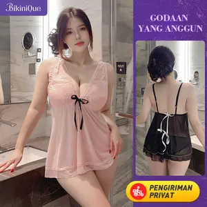 BikiniQue Piyama Wanita Seksi Longgar Dirancang Khusus untuk Wanita Ukuran Besar Godaan Yang Anggun 45-70KG