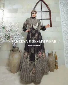 Sakeena Alesha Gamis Ceruty Digital Printing