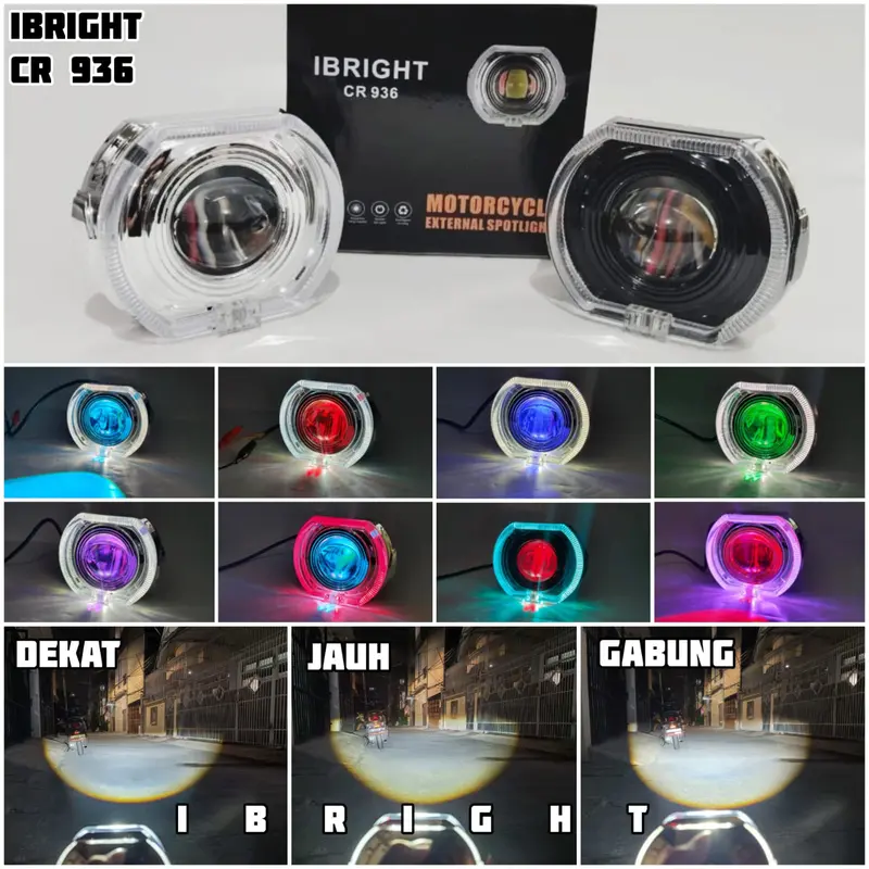 IBRIGHT CR936 - Projie Biled Cut Off 4.5inc Black & Silver Series 1