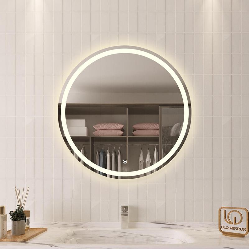 Gương DLQ Tròn Treo Tường Có Led Cảm Ứng 3 Màu Tiện Lợi